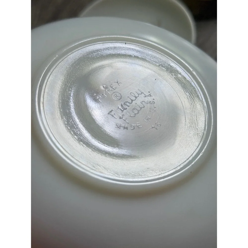 Vintage Pyrex Family‎ Flair Aqua Cups and Pine Needle Saucers Set of 6